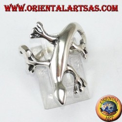 Gecko gecko anillo en plata