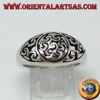 Anello in argento con   Antahkarana (simbolo di meditazione e guarigione)
