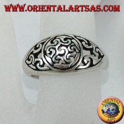 Silver ring with Antahkarana (symbol of meditation and healing)