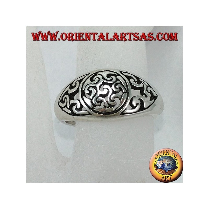 Anillo de plata con Antahkarana (símbolo de meditación y curación)