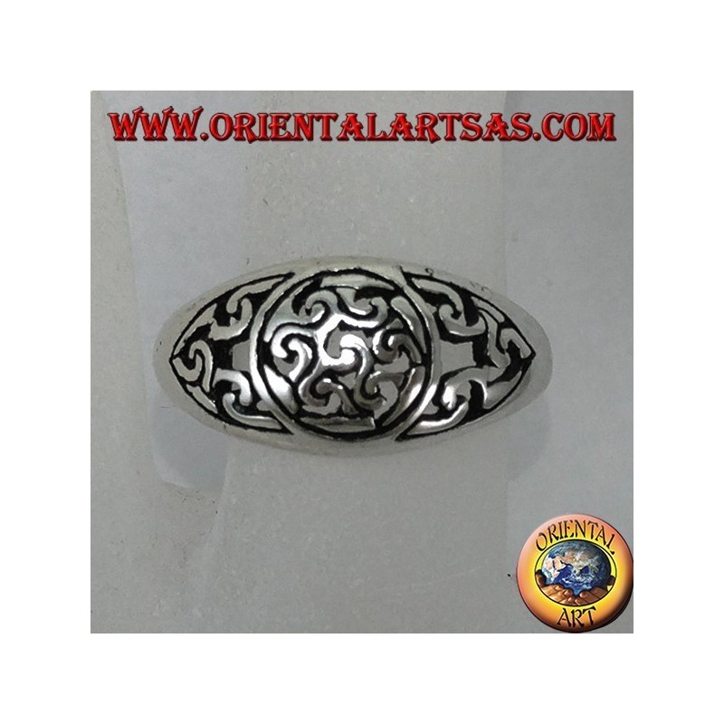 Anillo de plata con Antahkarana (símbolo de meditación y curación)
