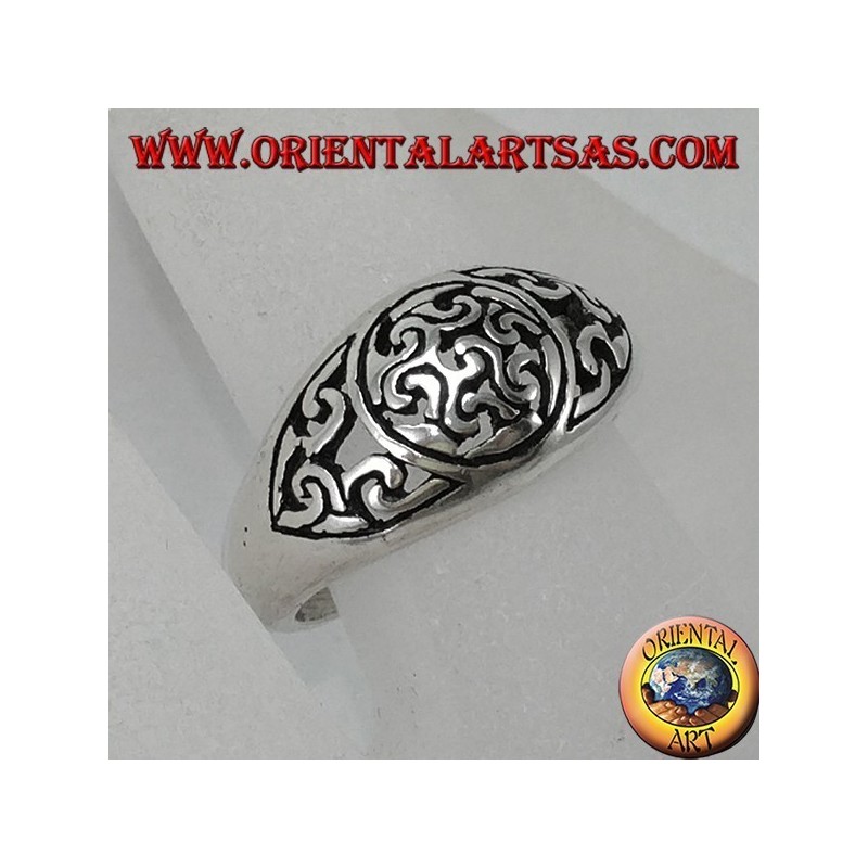 Anillo de plata con Antahkarana (símbolo de meditación y curación)