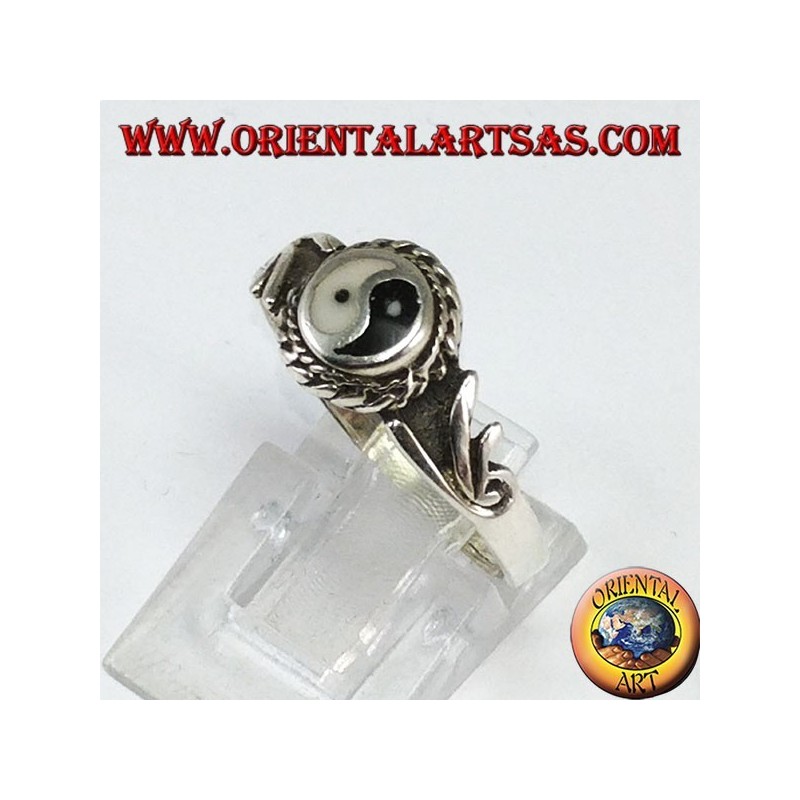 Anillo de plata Tao yin-yang (Pequeño)