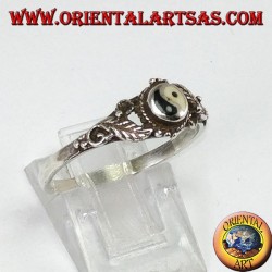 Anillo de plata Tao yin-yang (pequeño) con puntos