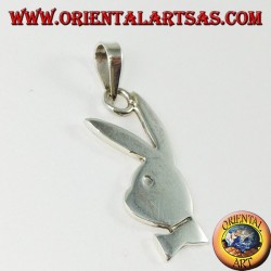 Pendentif en forme de lapin playboy en argent (petit)