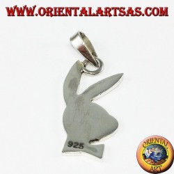 Pendentif en forme de lapin playboy en argent (petit)