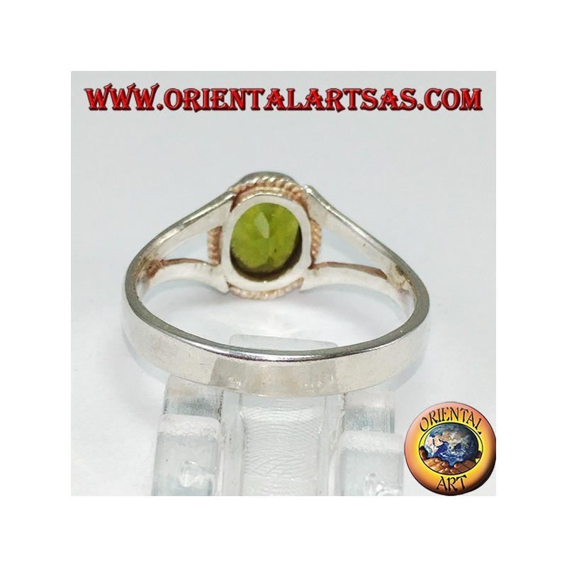 Silberring mit natürlichem Peridot (klein)