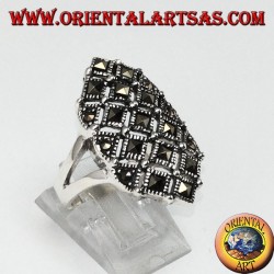 Silberring mit quadratischem Markasit