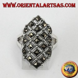 Silberring mit quadratischem Markasit