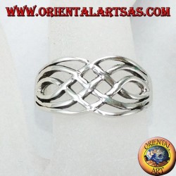 Anillo de plata, entrelazado céltico
