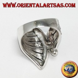 Silver ring with marcasite (fan shaped)