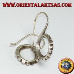 Boucles d'oreilles en argent sculpté à la main S tribal Karen