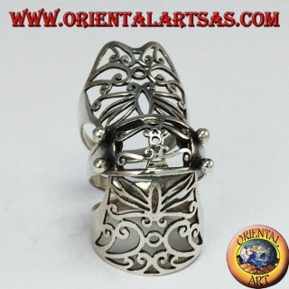 Medieval perforated ring in silver