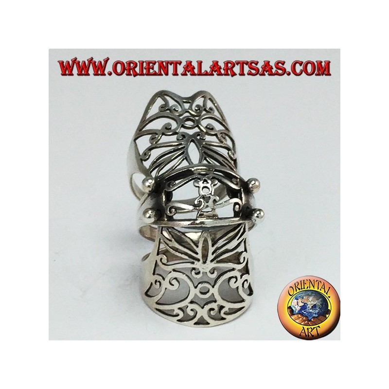 Medieval perforated ring in silver