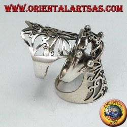 Mittelalterlicher perforierter Ring in Silber