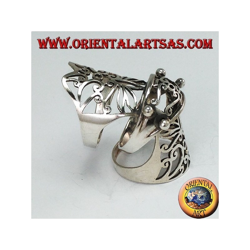 Bague perforée médiévale en argent