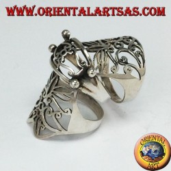 Anillo perforado medieval en plata