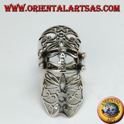 Anillo perforado medieval en plata