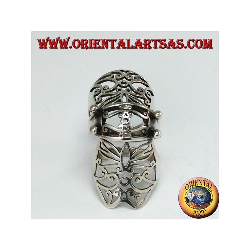 Medieval perforated ring in silver