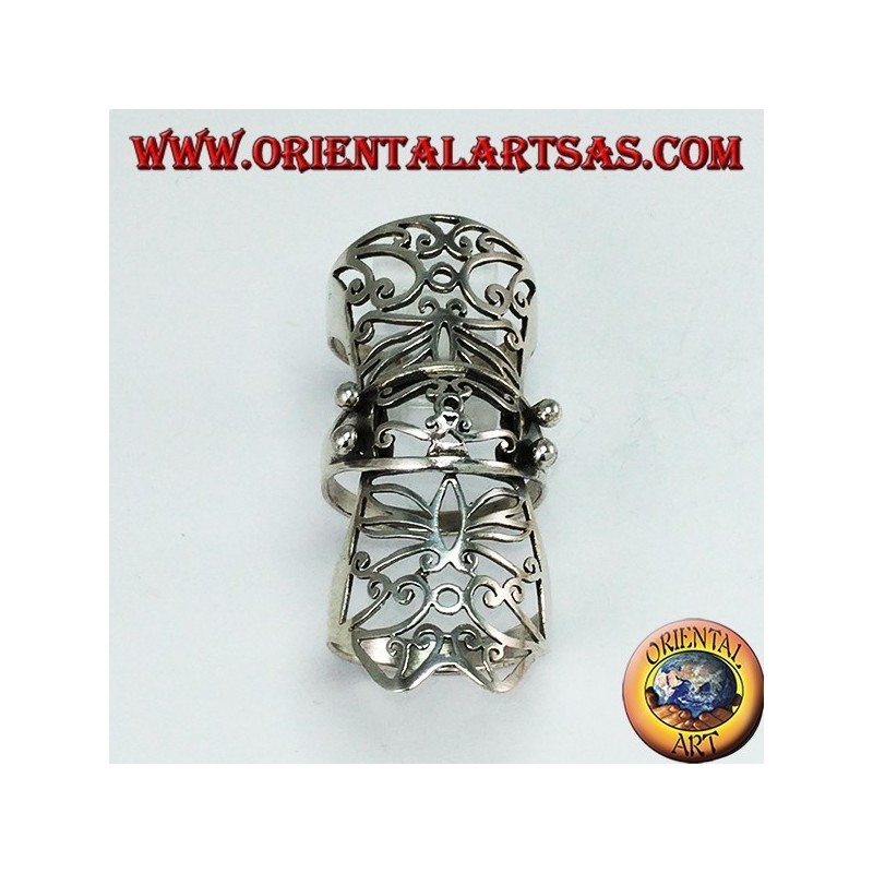 Bague perforée médiévale en argent