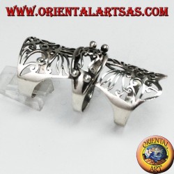 Mittelalterlicher perforierter Ring in Silber