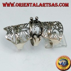 Mittelalterlicher perforierter Ring in Silber