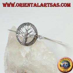 Pulsera rígida en plata 925 con árbol de la vida y trisquel