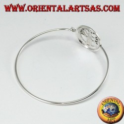 Starre Armband in 925 Silber mit Baum des Lebens und Trisckele