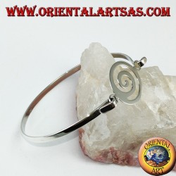 Bracelet rigide en argent 925 avec spirale