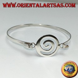 Bracelet rigide en argent 925 avec spirale