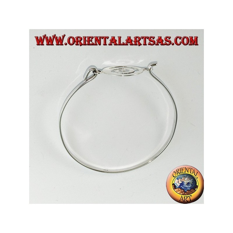 Bracelet rigide en argent 925 avec spirale