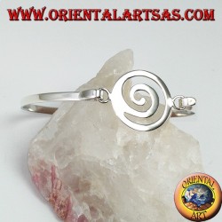 Starre Armband in 925 Silber mit Spirale