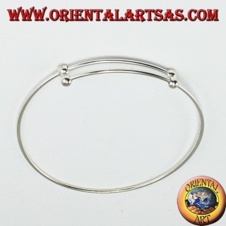 Rigid bracelet in 925 silver, to add pendants