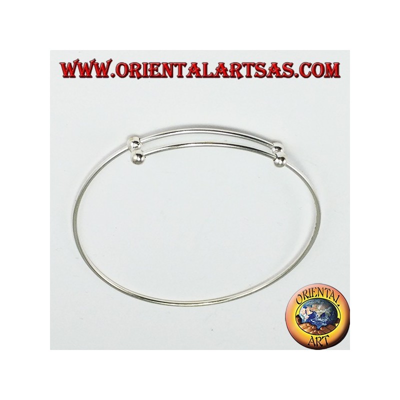 Rigid bracelet in 925 silver, to add pendants
