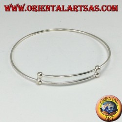 Rigid bracelet in 925 silver, to add pendants