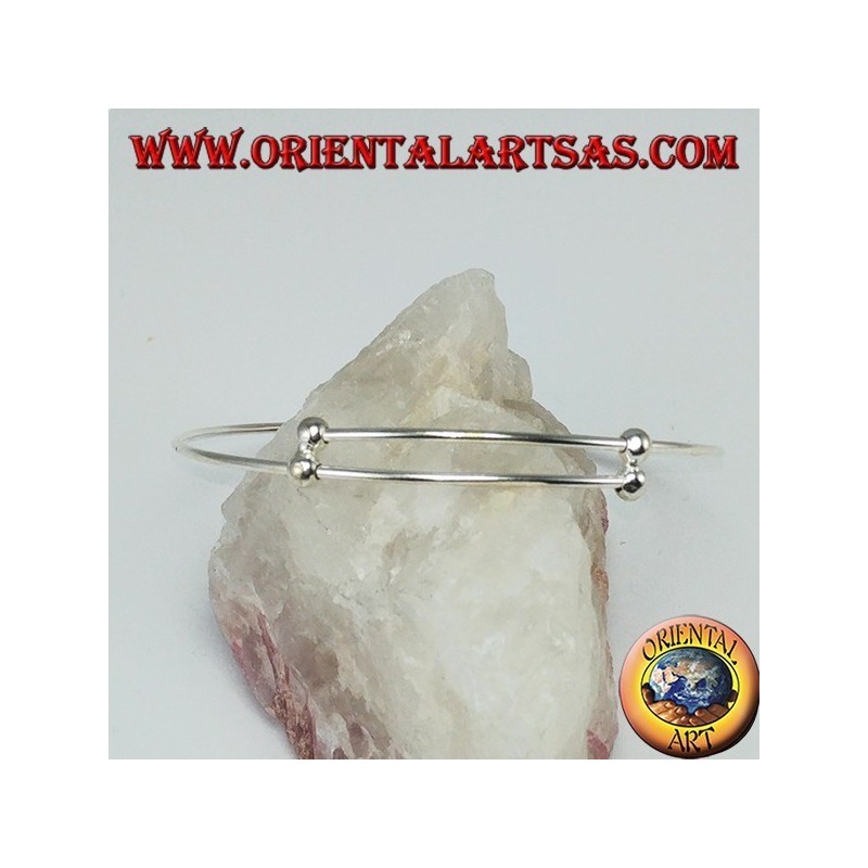 Bracelet rigide en argent 925, pour ajouter des pendentifs