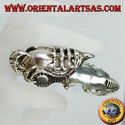 Medieval armor ring solid silver