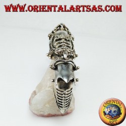 Medieval armor ring solid silver