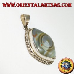 silver pendant, Eye of Shiva
