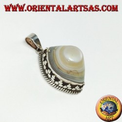 Pendentif oeil de Shiva avec un haut réglage d'argent