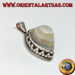 Pendentif oeil de Shiva avec un haut réglage d'argent