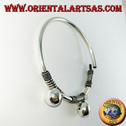 Starre Runde Armband mit Anhängern in 925 Silber