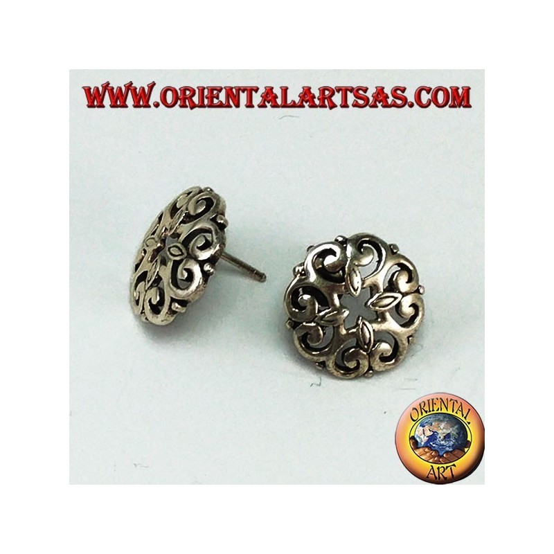 Lobe Ohrringe in 925er Silber, barock