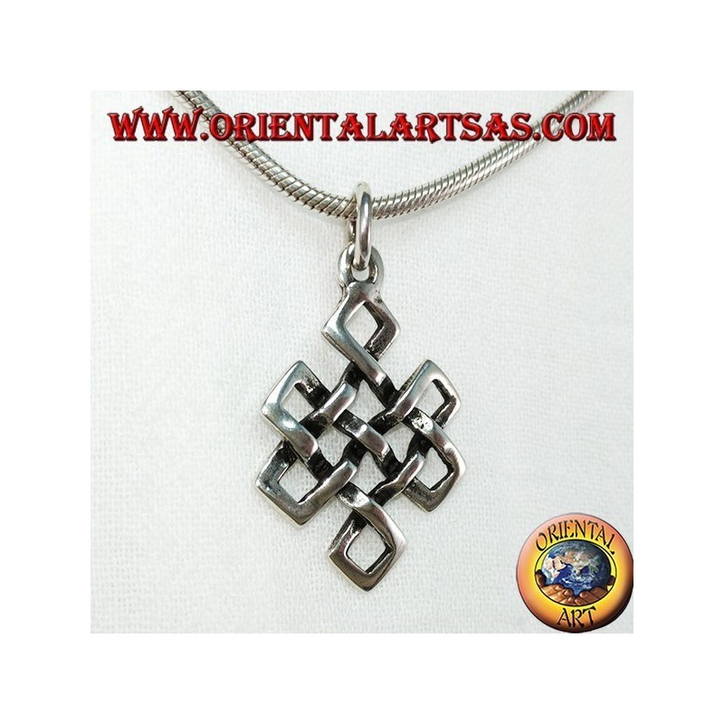 Silver pendant Shrivatsa auspicious symbol