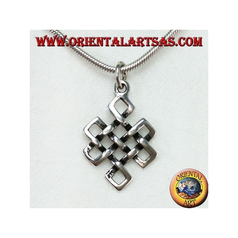 Colgante de plata Shrivatsa símbolo auspicioso