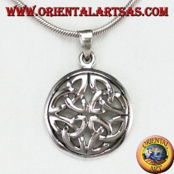 Silver pendant, Duleek knot Celtic symbol (large)