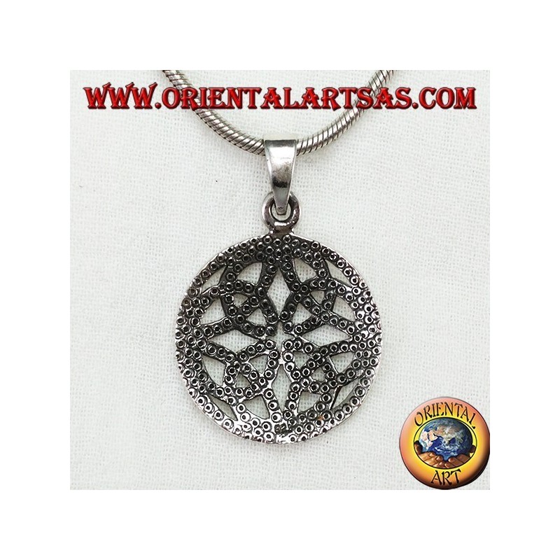 Pendentif en argent, noeud Duleek Symbole celtique (grand)