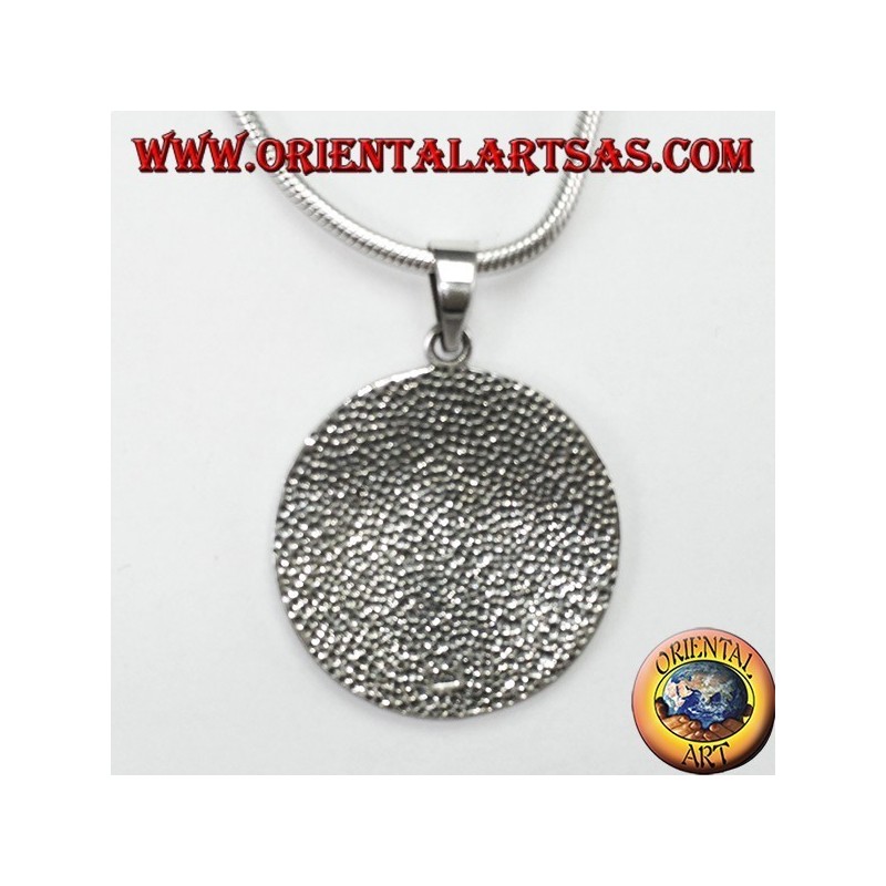 Colgante de plata aegishjalmur y vegvisir con runas celtas (grande)