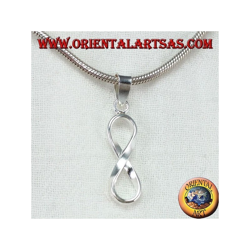 Silver pendant, symbol of infinity