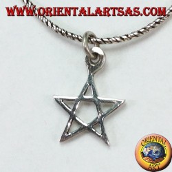 Silver pendant in pentacle (star) small